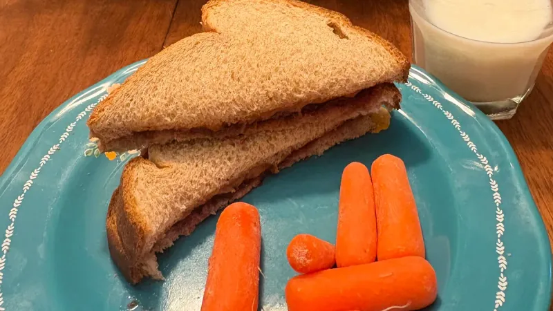 Peanut butter and jelly sandwich