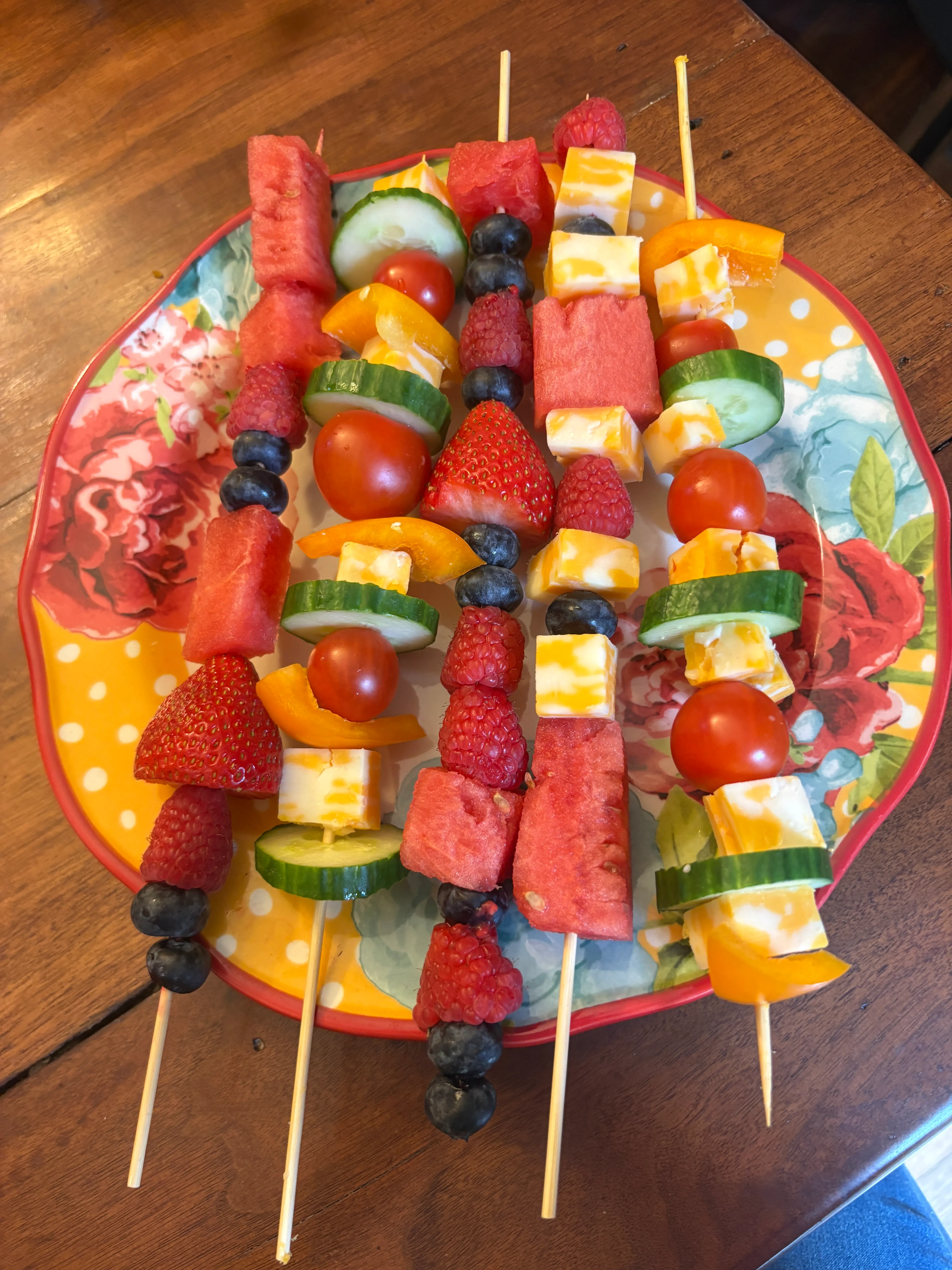 Fruit and vegetable kababs